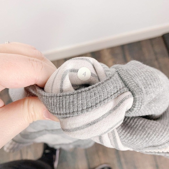 Lululemon Striped Sweatshirt Full Zip Jacket Scuba Hoodie Size 4 - Picture 8 of 8